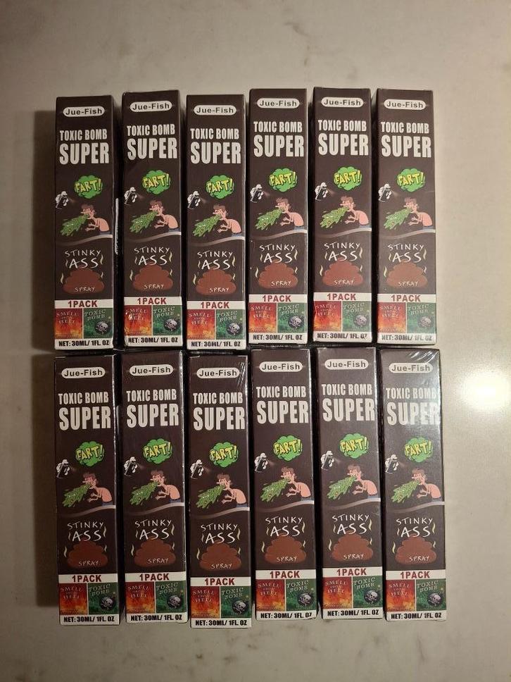 poepspray en stinkbommen fopartikel zie advertentie, Hobby en Vrije tijd, Feestartikelen, Nieuw, Fopartikel, Overige, Ophalen of Verzenden