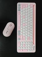 Roze Qware bluetooth toetsenbord en muis, Computers en Software, Toetsenborden, Qware, Toetsenbord en muis-set, Ophalen of Verzenden