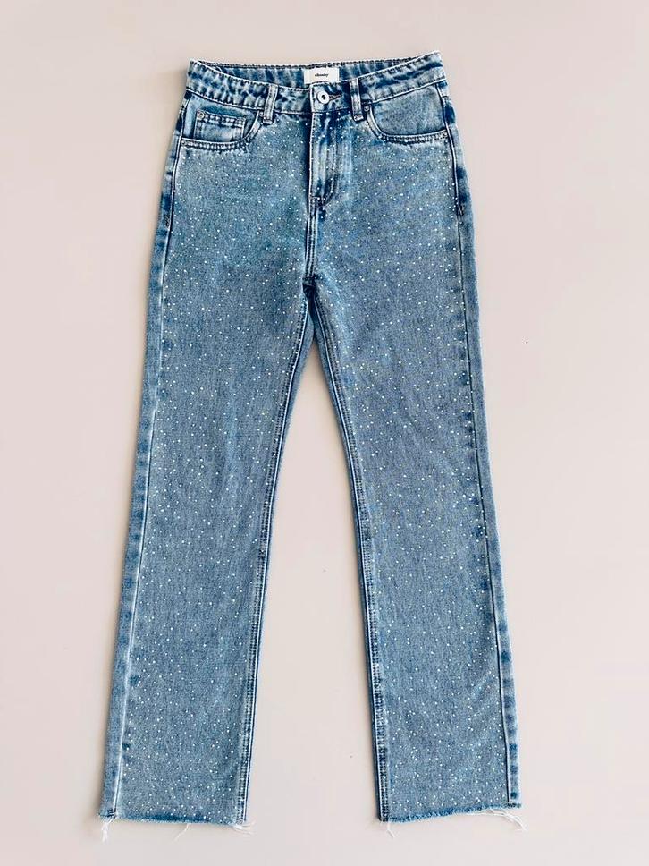 Nieuw! Strass Straight Fit Jeans Blauw Shoeby mt 164, Kinderen en Baby's, Kinderkleding | Maat 164, Nieuw, Meisje, Broek, Ophalen of Verzenden