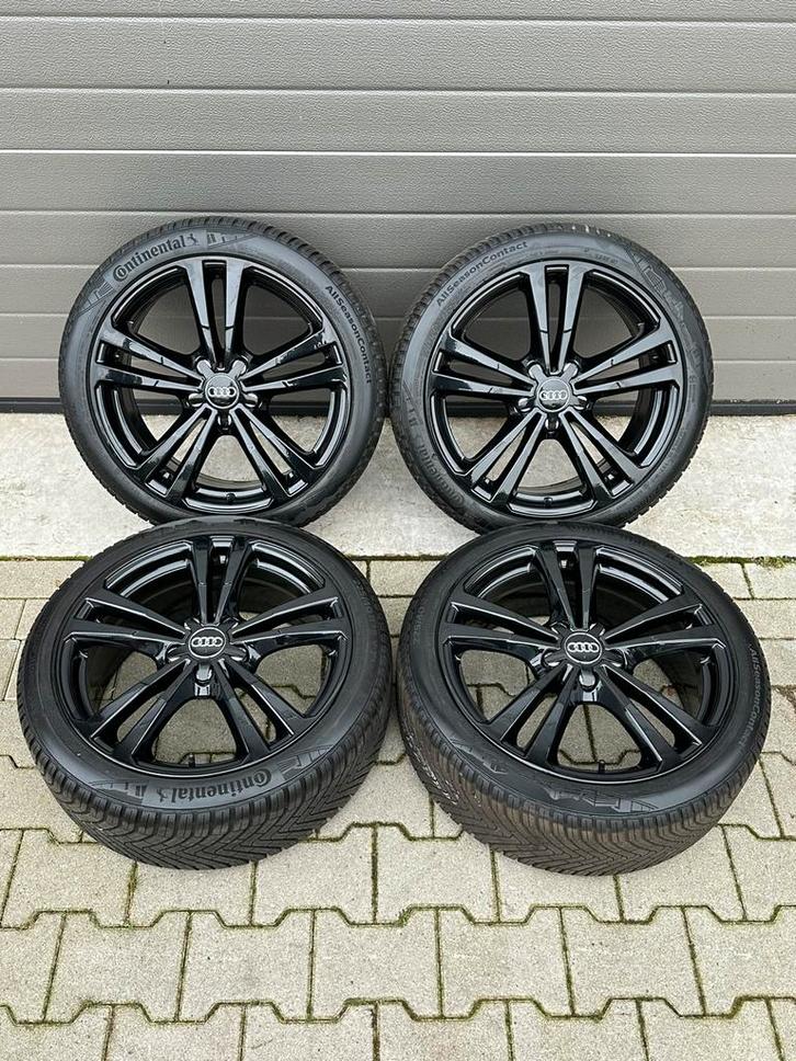 18” INCH ORIGINELE AUDI A3 S-LINE VELGEN ZWART 5X112 ALL-SEA, Auto-onderdelen, Banden en Velgen, Banden en Velgen, All Season