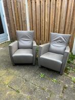 2 lederen fauteuils havee lookline, Gebruikt, Ophalen of Verzenden, 75 tot 100 cm