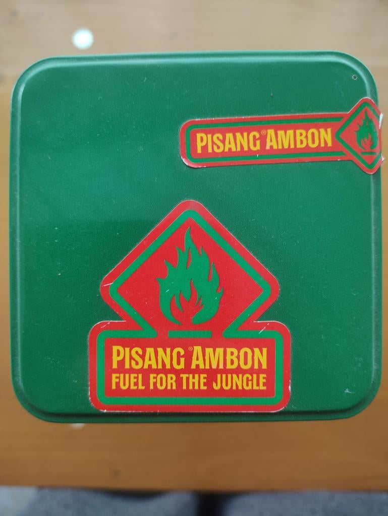 Vintage Pisang Ambon Blik Trommel, Verzamelen, Ophalen, Gebruikt, Overige