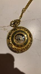 Ouderwets goudkleurige zakhorloge, Sieraden, Tassen en Uiterlijk, Horloges | Antiek, Ophalen of Verzenden, Overige materialen
