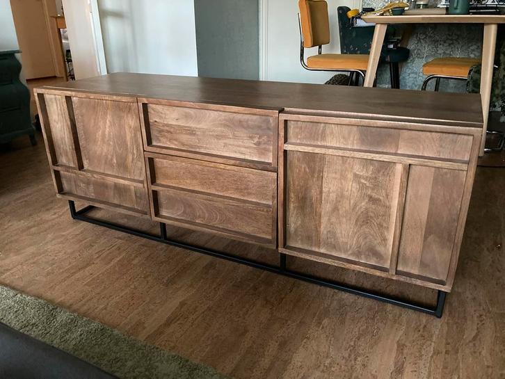 Woood Forest TV-meubel - 140 cm, Huis en Inrichting, Kasten | Dressoirs, Gebruikt, 100 tot 150 cm, 25 tot 50 cm, Met lade(s), Overige houtsoorten