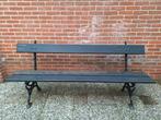 antieke gietijzeren tuinbank lengte 190 cm, Ophalen, Gebruikt, Metaal