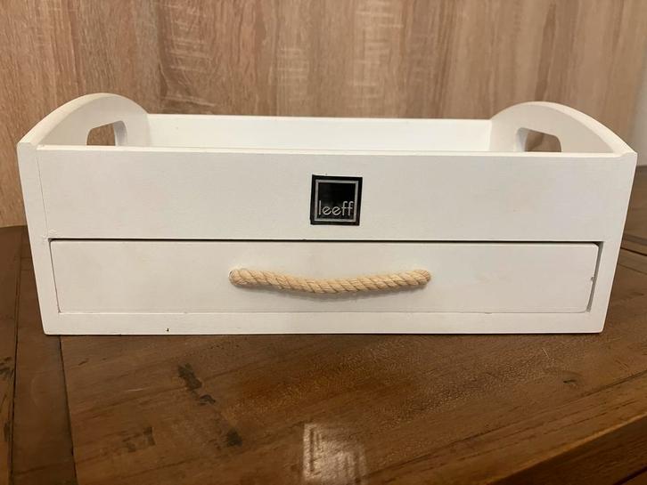 Leuk dienblaadje met lade - Leeff, Huis en Inrichting, Woonaccessoires | Kisten, Zo goed als nieuw, Minder dan 50 cm, Overige houtsoorten