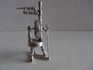 Mini/atuur zilver EP63 spinnenwiel zilveren miniaturen beschikbaar voor biedingen