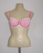 Wit-roze beugel balconet bh met kant van Victoria's Secret, Verzenden, Roze, BH