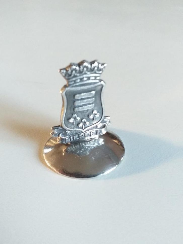 Zilveren dover met gemeentewapen MEPPEL, Antiek en Kunst, Antiek | Goud en Zilver, Zilver, Verzenden