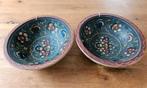 Antieke handgeschilderde houten schalen (2x), Ophalen of Verzenden