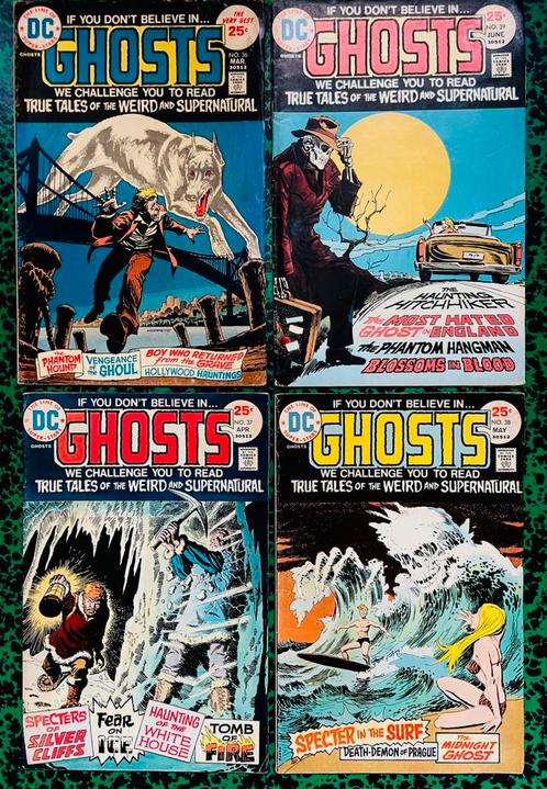 DC Ghosts comics 1975 | Vintage horror | 4 stuks, Boeken, Strips | Comics, Zo goed als nieuw, Meerdere comics, Amerika, Ophalen of Verzenden