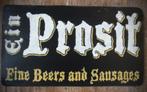 Duitse handgeschilderd tekstbord / bier / garten / Prosit, Ophalen of Verzenden, Nieuw