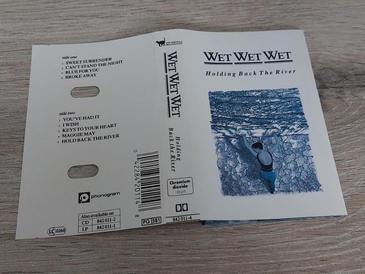 WET WET WET - HOLDING BACK THE RIVER (CASSETTEBANDJE), Cd's en Dvd's, Cassettebandjes, Zo goed als nieuw, Origineel, Pop, 1 bandje