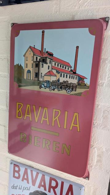 Bavaria Bier Emaille Reclamebord beschikbaar voor biedingen