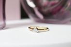 18 Karaat Gouden Solitair Ring Met Diamant, Sieraden, Tassen en Uiterlijk, Ringen, Goud, Goud, Met edelsteen, 17 tot 18