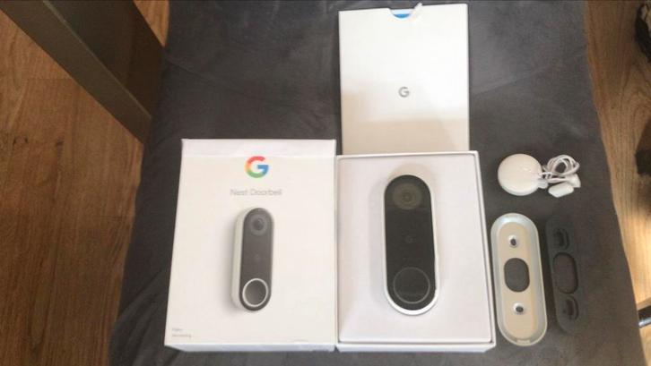 Google Nest Hello Deurbel (Batterij) - Compleet!, Huis en Inrichting, Deurbellen, Zo goed als nieuw, Bedraad, Ingebouwde camera