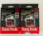 2 nieuwe Sandisk 128 gb Extreme Pro compact flash kaarten, ., Ophalen of Verzenden, Zo goed als nieuw, Fotocamera