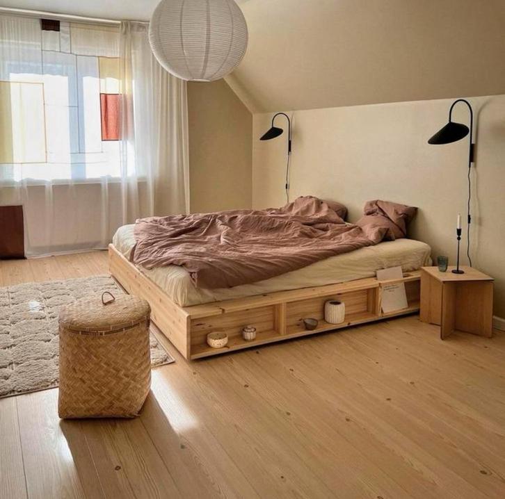 Karup Futonbed Ziggy Naturel 180x200, Huis en Inrichting, Slaapkamer | Bedden, Zo goed als nieuw, Tweepersoons, 180 cm, 200 cm