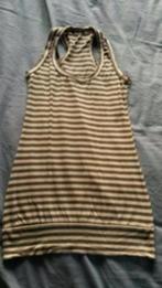 Zalmroze met taupe gestreepte top en jasje maat S M 36 38, Ophalen of Verzenden, Zo goed als nieuw, Roze, Sapp Collection