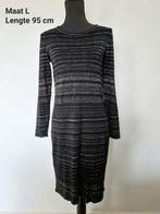 Jurk edc maat L 40 stretch zwart zilvergrijs, Ophalen of Verzenden, Zo goed als nieuw, Maat 38/40 (M), Zwart