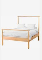 Houten bedframe - Gjora 160x200 cm met matras, Ophalen, Beige, Tweepersoons, Scandinavisch