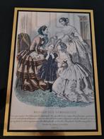 3 Franse mode tekeningen 1880, afmetingen zijn, Antiek en Kunst, Kunst | Schilderijen | Klassiek, Ophalen of Verzenden