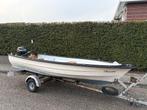 Motorboot op trailer + Suzuki 6pk, Watersport en Boten, Ophalen, Gebruikt, Motor en Techniek, Motorboot