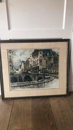 Oude kleuren ets, Antiek en Kunst, Ophalen of Verzenden