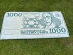 Vintage Badlaken 1000 Gulden Biljet, Huis en Inrichting, Ophalen of Verzenden, Gebruikt, Groen, Overige typen