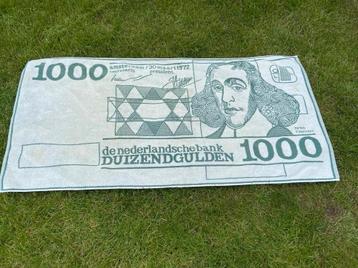 Vintage Badlaken 1000 Gulden Biljet beschikbaar voor biedingen