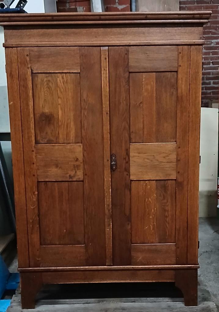 Antieke eikenhouten tv / computer kast, 160x100x60cm, Antiek en Kunst, Antiek | Meubels | Kasten, Ophalen