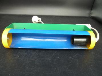 Vintage bedlampje in blauw, groen en geel beschikbaar voor biedingen