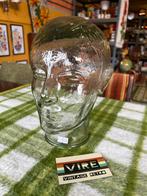 Vintage jaren 70 glazen hoofd met haar, koptelefoon hoofd, Verzamelen, Retro, Ophalen of Verzenden, Huis en Inrichting