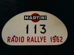Martini Radio Rallye 1962 Plaat metalen rally schild, Verzamelen, Automerken, Motoren en Formule 1, Ophalen of Verzenden