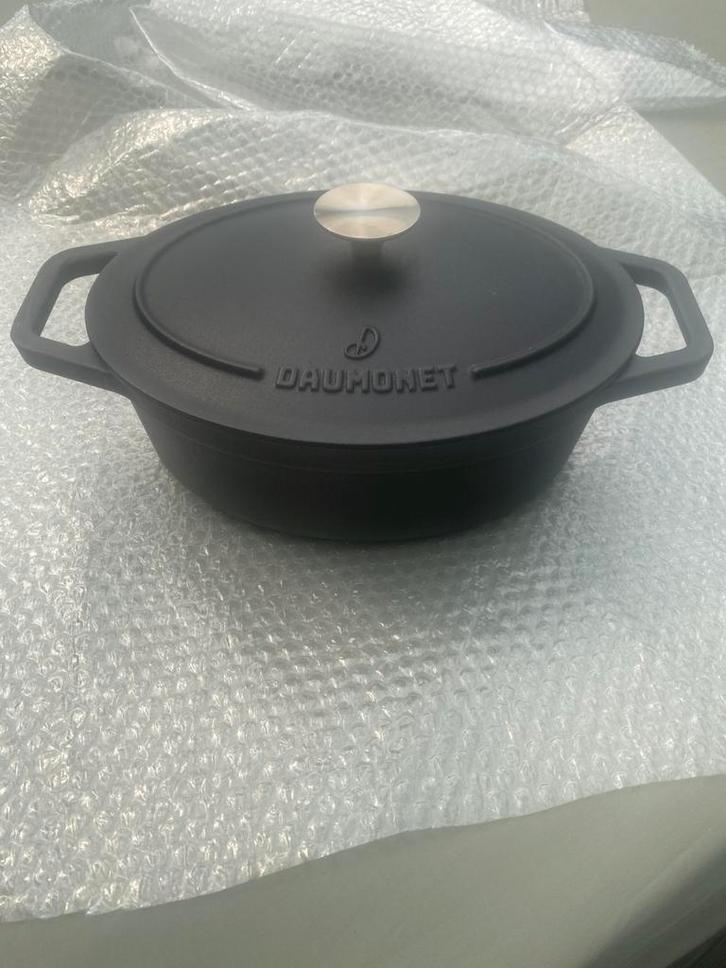 Daumonet Bocuse gietijzeren braadpan. Ovaal 21 x29, Huis en Inrichting, Keuken | Potten en Pannen, Nieuw, Koekenpan of Braadpan