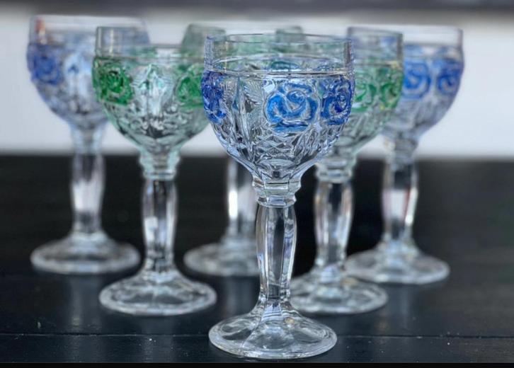 6 prachtige kristallen glazen Anna Hutten, Antiek en Kunst, Antiek | Glas en Kristal, Ophalen of Verzenden