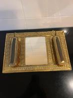 Antieke spiegel met 2 borstels 37cm x 25 cm, Antiek en Kunst, Antiek | Spiegels, Ophalen of Verzenden, Rechthoekig, Minder dan 50 cm
