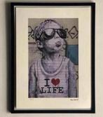 BANKSY : lithografie meet certificaat, Ophalen of Verzenden