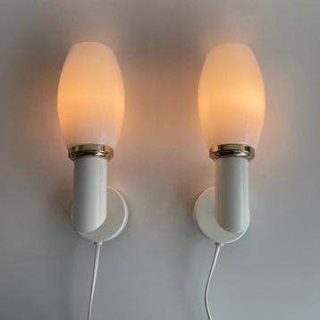 2 vintage design LAMPEN opaal Massive De Rupel Mid Century beschikbaar voor biedingen