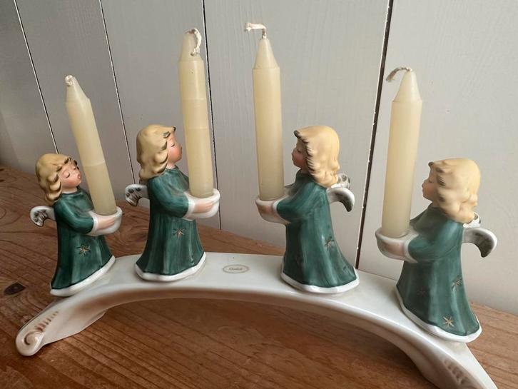 Kaarsen standaard met Engelen van Goebels, Antiek en Kunst, Antiek | Religie, Ophalen of Verzenden