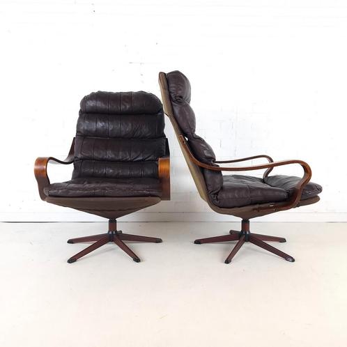 2x vintage draaifauteuil, Antiek en Kunst, Antiek | Meubels | Stoelen en Banken, Ophalen