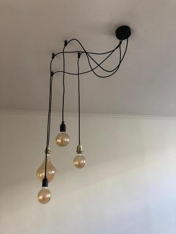 Hanglamp / plafondlamp met 4 draden incl. gloeilampen 