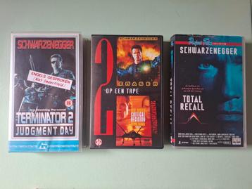 3x Arnold Schwarzenegger VHS video terminator total recall  beschikbaar voor biedingen