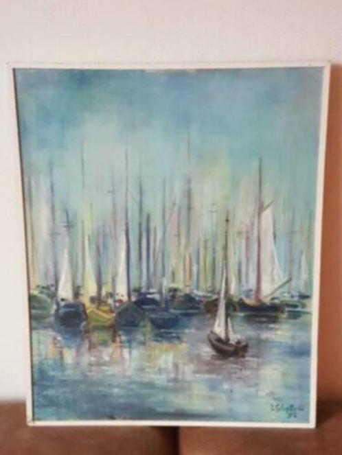 olieverf Tineke Scholte Wagenaar v Erik Verkade Windstilte, Antiek en Kunst, Kunst | Schilderijen | Klassiek, Ophalen