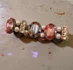 Vintage strass stenen armband costume jewelry parelarmband, Sieraden, Tassen en Uiterlijk, Armbanden, Overige materialen, Ophalen of Verzenden