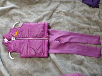 Leuk setje felpaars mt 104/110 Horka rijbroek en bodywarmer beschikbaar voor biedingen