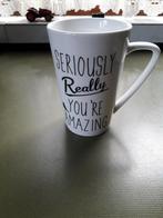 Dutch rose zwart/wit beker REALLY 1176x1200, Huis en Inrichting, Keuken | Servies, Ophalen, Zo goed als nieuw, Overige stijlen