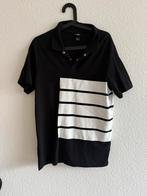 Zwart-wit gestreepte polo van H&M, maat M, Maat 48/50 (M), Zwart, Ophalen of Verzenden, Zo goed als nieuw