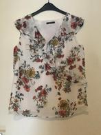 Esprit blouse maat 42 beige bloemmotief, Ophalen of Verzenden, Zo goed als nieuw, Maat 42/44 (L), Beige