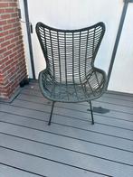 Tuinstoel zwart rotan, Ophalen, Gebruikt, Rotan